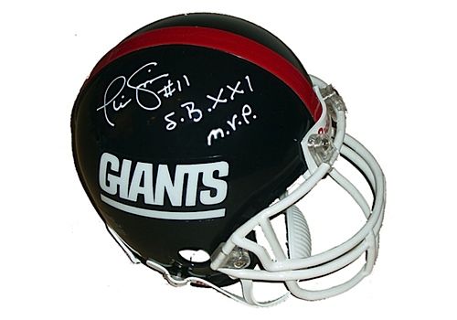 Phil Simms Authentic Giants Helmet w/ "SB XXI MVP" Insc. (Steiner Sports COA)